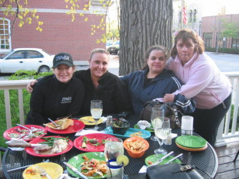 Lisa and her crew had to stay to try some food!